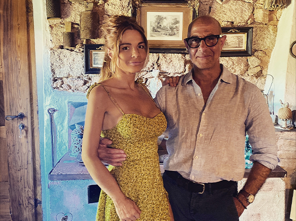 Photo of Simonetta and Stanley Tucci at Arimani in Olbia